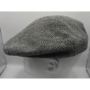 Headmaster Herringbone Flat Cap 6 7/8 Driver Gatsby Scully Hat